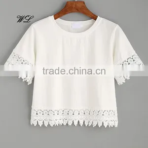 Wholesale Top Design Fashion Summer Nylonl Ace Woman T-shirt and Clothing thumbnail-1