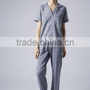 Dot All Over Printed Cotton Pyjamas Women thumbnail-1