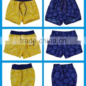 Yellow Contrast Color Waist Board Shorts in Swimwear & Beachwear thumbnail-4