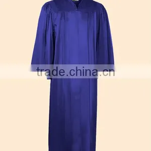 Royal Blue College Graduation Gowns With Front Pleat thumbnail-1