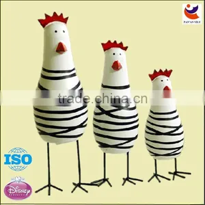 Factory Sale Cute Chicken Family Woodcarving Easter Decoration thumbnail-1