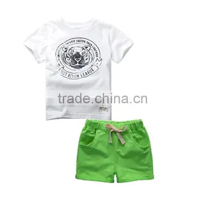 J3614 2017 Fashion Baby Boy Printed T-shirt Shorts Set Wear, Baby Clothes Clothing Set thumbnail-4