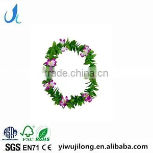Hawaii Flower Necklaces Hula Lei Garland For Party Dance Plumeria Flower Lei Leaf Shape thumbnail-1