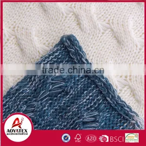 Wholesale 100% Acrylic Cheap Fashion Knit Plaid Travel Blanket thumbnail-3