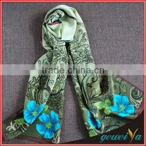 No MOQ Custom Digital Printed Silk Scarf thumbnail-4