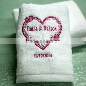 100% Cotton Wedding Embroidery Logo Gift Towel thumbnail-4
