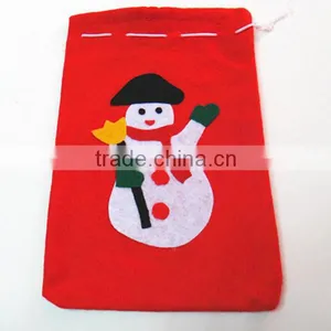 Santa Claus Christmas Drawstring Felt Bag thumbnail-5