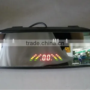 Wireless Super Slim Rearview Parking Sensor Kit Reverse Mirror LED Display RD-027C4 thumbnail-4
