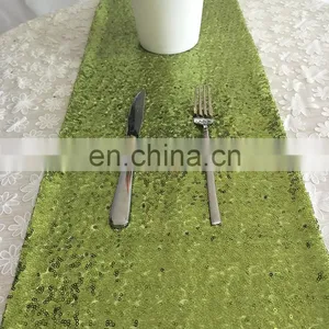 Glitter Sequins Fancy Wedding Green Table Runner thumbnail-3