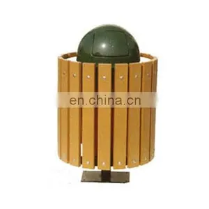 2016 New Recycle Wood Composite WPC Trash Can Water-proof Sun Block Convinence Outdoor thumbnail-5