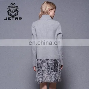 Hand Made Lamb Hem Women's Double Side Cashmere Coat thumbnail-2