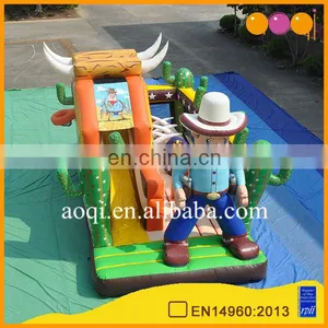 AOQI New Design Inflatable Cowboy Slide With Free EN14960 Certificate thumbnail-1