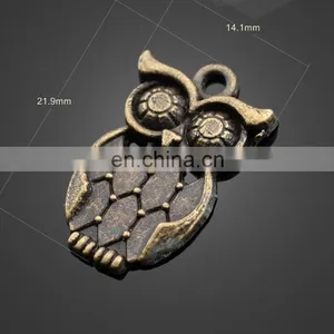 Wholesale Bronze Animal Owl Shape Pendant Alloy Pendant Jewelry Accessories thumbnail-1