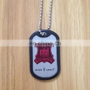 Stock Size Silicone Aluminum Dog Tag With Ball Chain thumbnail-1