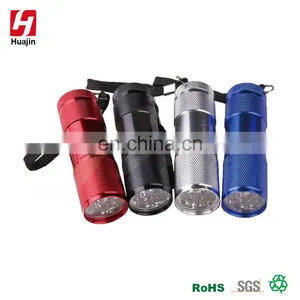 Chirsmas Promotional Gifits EDC Aluminum Alloy 9 LED Flashlight,torch thumbnail-1