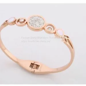 Fashion Jewelry Rhinestones Bracelet Stainless Steel Bracelet thumbnail-4