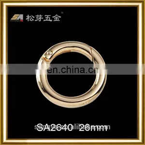 Custom Gold Plated Handbag Hardware, O Ring Metal Snap Hook, Custom Plated Metal Bag Buckle thumbnail-1