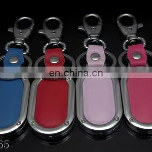 Custom Embossed Car Logo Leather Key Holder Metal Laser Engraving Keychain thumbnail-4