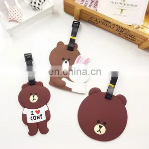 2017 New Design Customized Bear Shape Soft Rubber Pvc Luggage Tag thumbnail-4