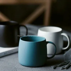 Custom Printed High Grade Cheap Cute Matt Colour Cheap Ceramic Mugs thumbnail-1