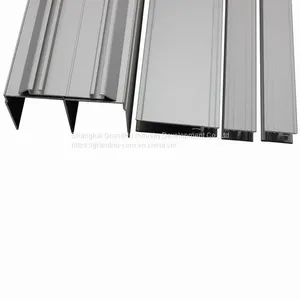 Wardrobe Sliding Door Track Profile Aluminium Stile Rail Vertical Handle thumbnail-1