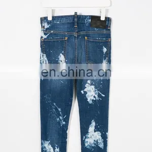 DiZNEW OEM High Quality Blue Painting Denim Clothing Kids Boys Biker Jeans Pants thumbnail-2