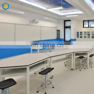 University Classroom Lab Table Science Lab Work Table Chemistry Laboratory Work Bench Hexagon Table thumbnail-6