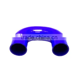 High Temperature Flexible Automobile Parts 180 Degree Silicone Elbow thumbnail-5