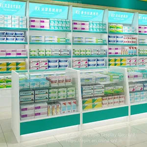 Lepin Pharmacy Shelves Display Shelves Medicine Shelves Western Medicine Cabinet Clinic Display Products Display Cabinet Glass Shelves thumbnail-2