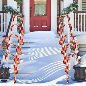 UL Listed 8 Modes Flash End-to-End Plug in Waterproof Candy Cane Fairy Stick Lights for Patio 20inch thumbnail-2