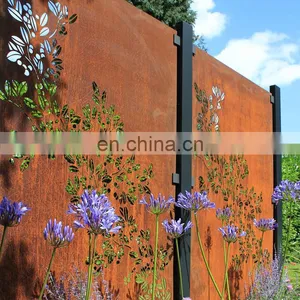 Custom Decorative Corten Steel Metal Screen Used for Garden Landscape thumbnail-2