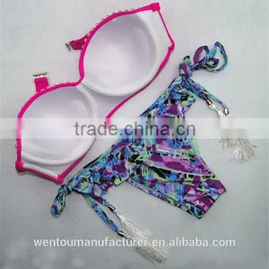 2016 Direct Selling Women Sexy Push Up Padded Beachwear Swimsuit Quality Choice thumbnail-5