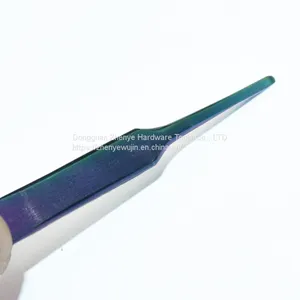 Colorful Flat Mouth Tweezers Anti-static Stainless Steel High-precision Clip Stamp Plucking Hair Phone Maintenance Thickened Flat Head Tweezers 13 Tweezers thumbnail-4
