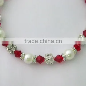 Customized Crystal Stone Pearl Dog Necklace Jewelry for Small Pets thumbnail-2
