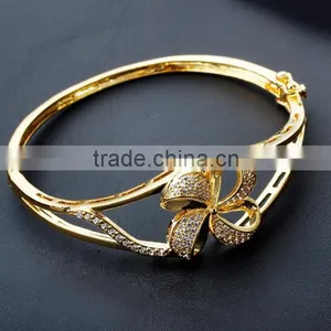 New Chinese Style Jewelry Windmill Shape Best Gift for Women 18K Gold Plated Bangle thumbnail-3