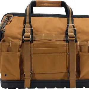 Electronical Tool Bag 18-Inch w/ Molded Base, Brown thumbnail-1