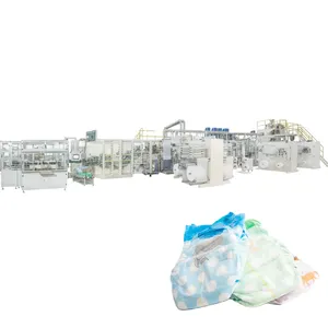 Baby Diaper Making Machine Full Automatic Baby Diaper Machine For I Shape Baby Diaper With Packaging Machine thumbnail-1