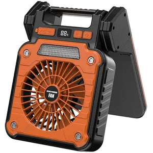 Wholesale Solar Rechargeable Camping Fan Lantern 3600mAh Power Bank Portable Tent Light With 3 Speed Fan 5 Lighting Modes for Outdoor Summer Use thumbnail-2
