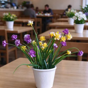Multi-Color Paintable DIY Flower Pot, Molded Pulp Fiber Construction for Artificial Flower Display, 4-Pack thumbnail-4