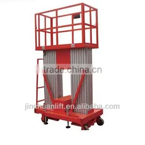 Double Mast Hydraulic Mobile Aliminum Aerial Work Lift thumbnail-1