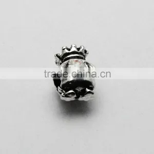 Wholesale Diy Anti-Silver Crown Penguin Shape Large Hole Metal Beads for Bracelets and Necklaces thumbnail-2