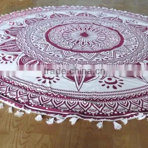Cotton Round Beach Towel Mandala Turkish Throw Roundies Table Cover thumbnail-4