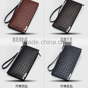 New Arrival 4 Colors Multi-fonction Check Grain Money Clip Wallet Leather For Phone Purse thumbnail-1