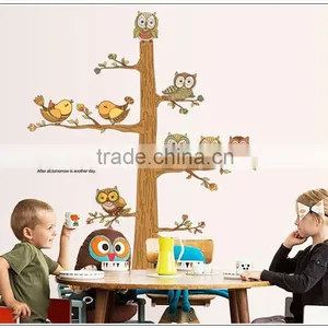 ALFOREVER Brown Color Owl Tree Sticker,owl Tree Decals for Kids thumbnail-2