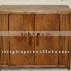 Chinese Antique Furniture Pine Wood Two Door Cabinet thumbnail-1