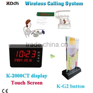 Restaurant Waiter Service Call Buzzer System With Menu Holder Equipment CE Passed 433.92MHZ thumbnail-1