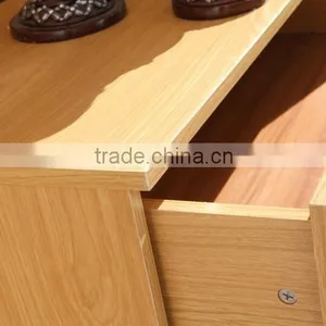 Light Brown General Use Monza Two Drawer Bedside Cabinet thumbnail-3