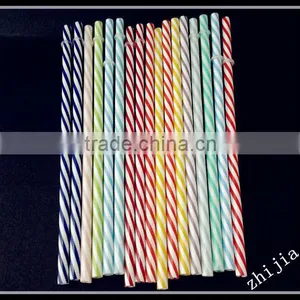 Hard Plastic Striped Drinking Straw thumbnail-1