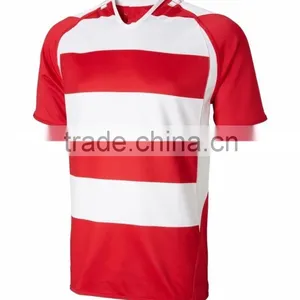 Short Sleeve Striped Custom Color Rugby Jerseys thumbnail-1