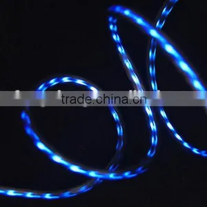 Micro USB 2.0 Running LED Flowing Light USB Data LED Charger Light Cable for Samsung and Other Android Mobile Phones thumbnail-2
